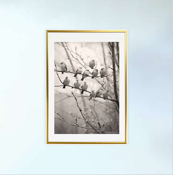 メロディアス・ソングバード(Melodious Songbirdsのアートポスター金フレームあり