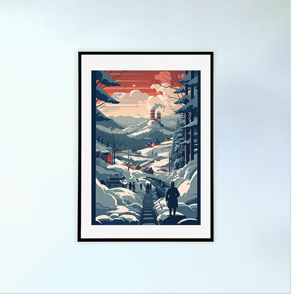 軍隊のシーンのアートポスター黒フレームあり