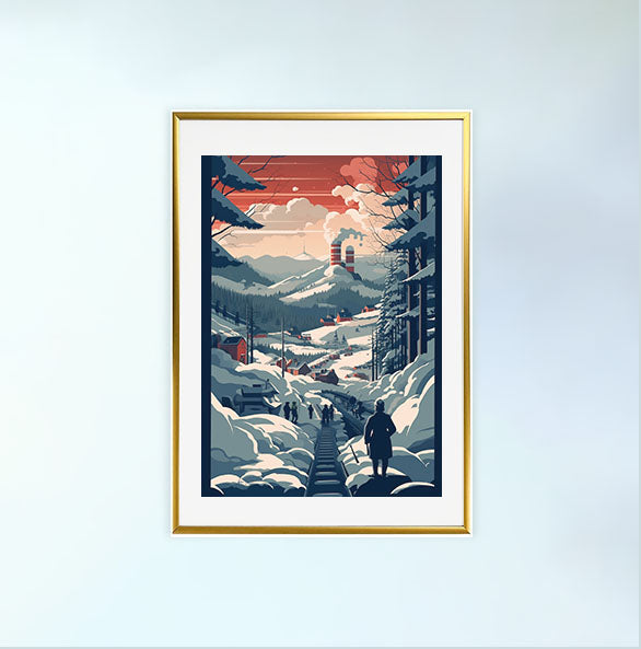 軍隊のシーンのアートポスター金フレームあり