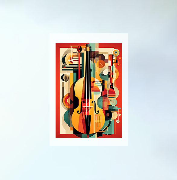 音楽の楽器のアートポスター原画のみ設置イメージ