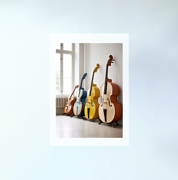 音楽の楽器のアートポスター原画のみ設置イメージ
