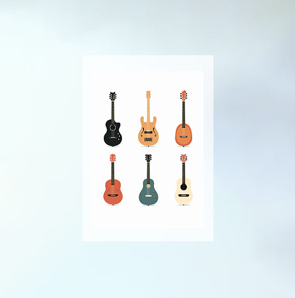 音楽の楽器のアートポスター原画のみ設置イメージ