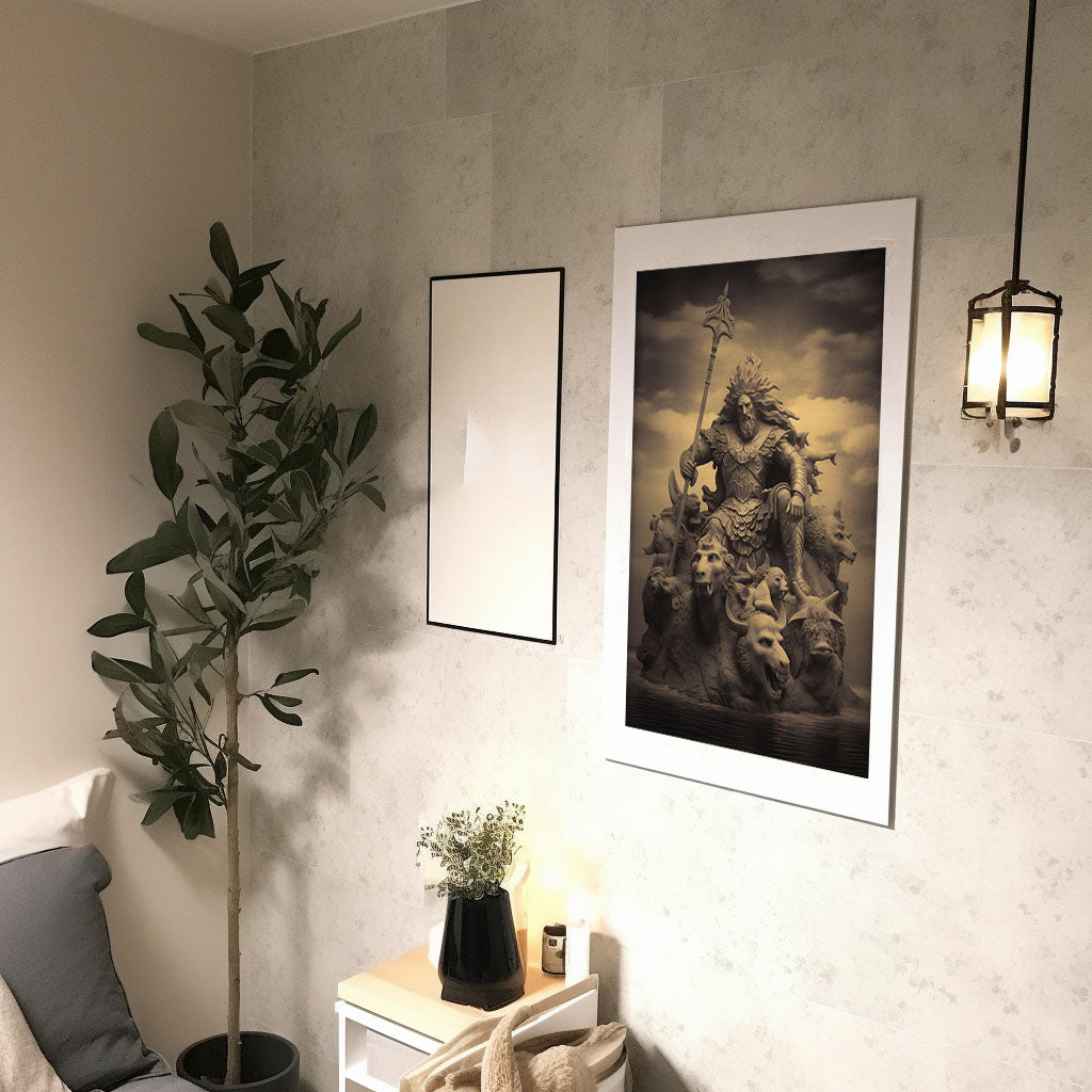 神話の神々のアートポスター廊下配置イメージ