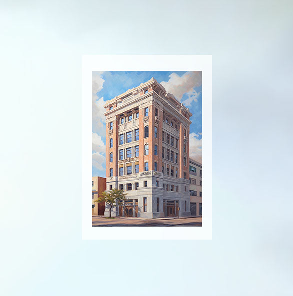 新しい建物のアートポスター原画のみ設置イメージ