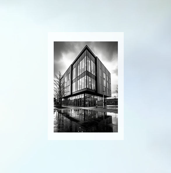 新しい建物のアートポスター原画のみ設置イメージ