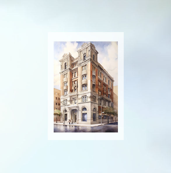 新しい建物のアートポスター原画のみ設置イメージ