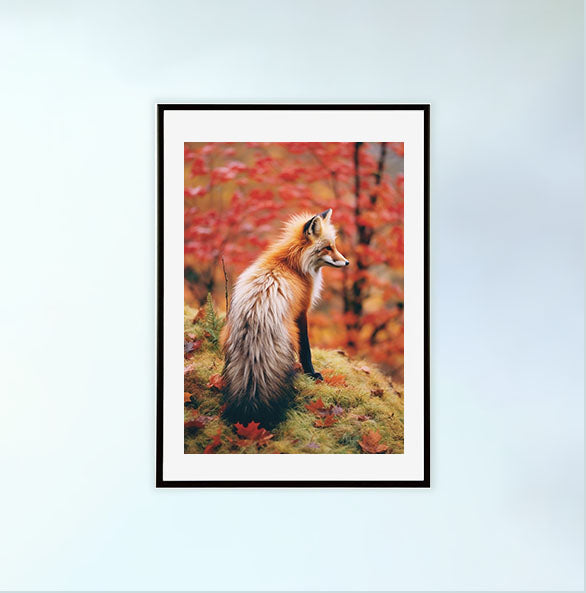 ノーブルホースのアートポスター黒フレームあり