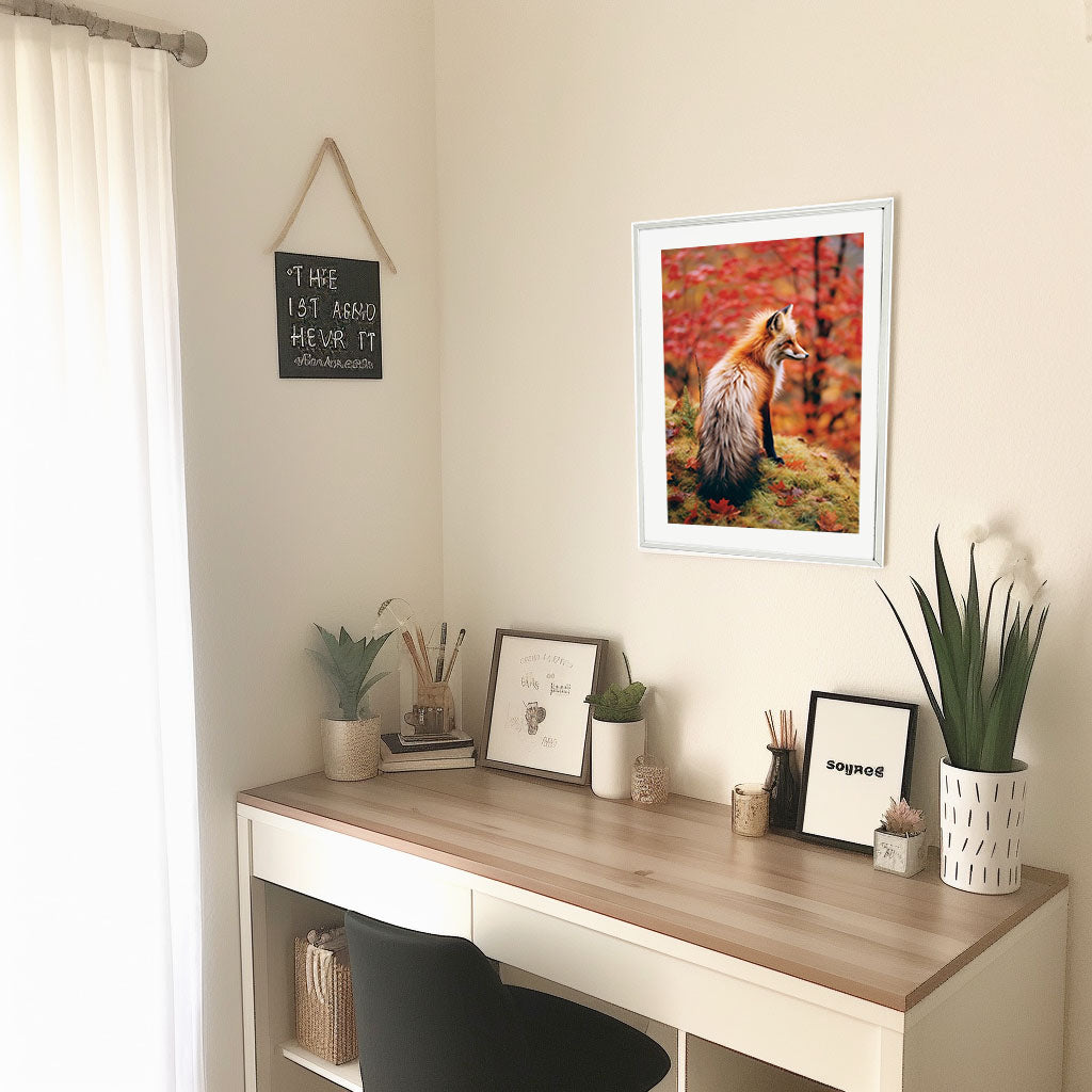 ノーブルホースのアートポスター机配置イメージ