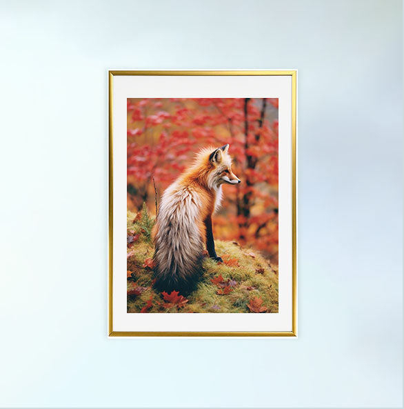 ノーブルホースのアートポスター金フレームあり