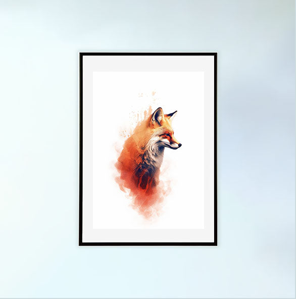 ノーブルホースのアートポスター黒フレームあり