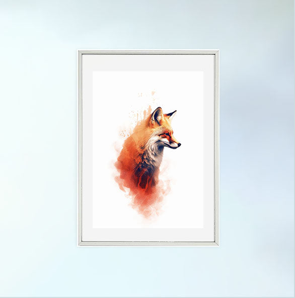 ノーブルホースのアートポスター銀フレームあり