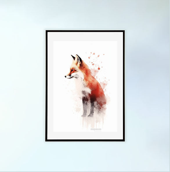 ノーブルホースのアートポスター黒フレームあり