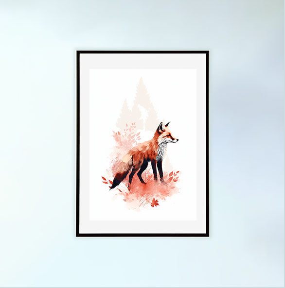 ノーブルホースのアートポスター黒フレームあり