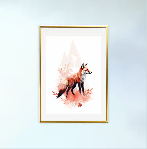 ノーブルホースのアートポスター金フレームあり