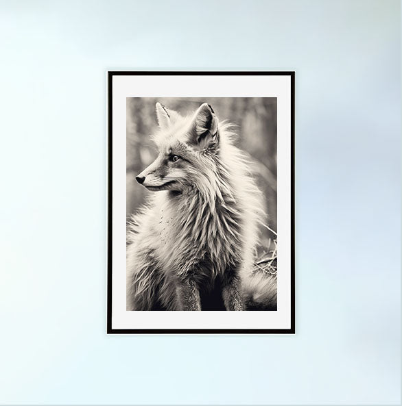 ノーブルホースのアートポスター黒フレームあり