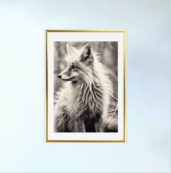 ノーブルホースのアートポスター金フレームあり