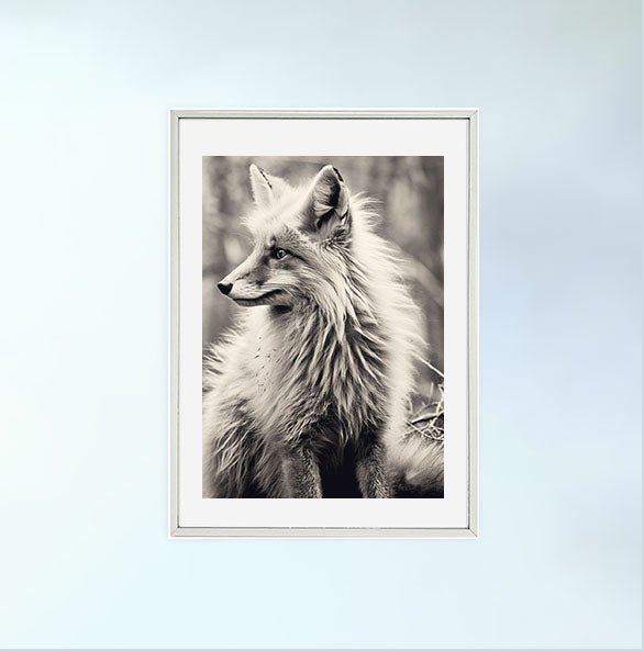 ノーブルホースのアートポスター銀フレームあり