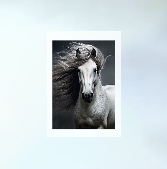ノーブルホースのアートポスター原画のみ設置イメージ