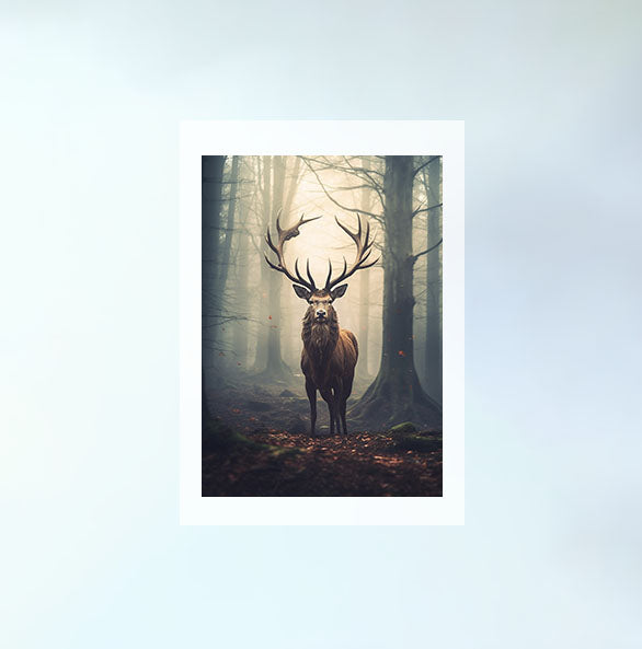 ノーブルスタッグのアートポスター原画のみ設置イメージ