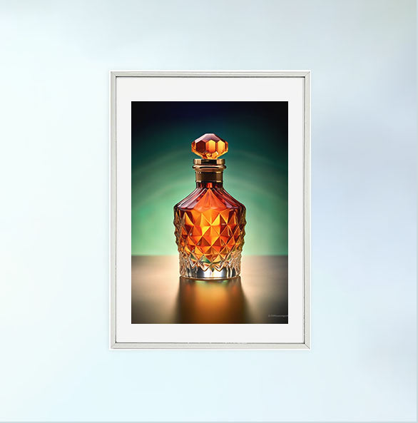 パフュームボトルのアートポスター銀フレームあり