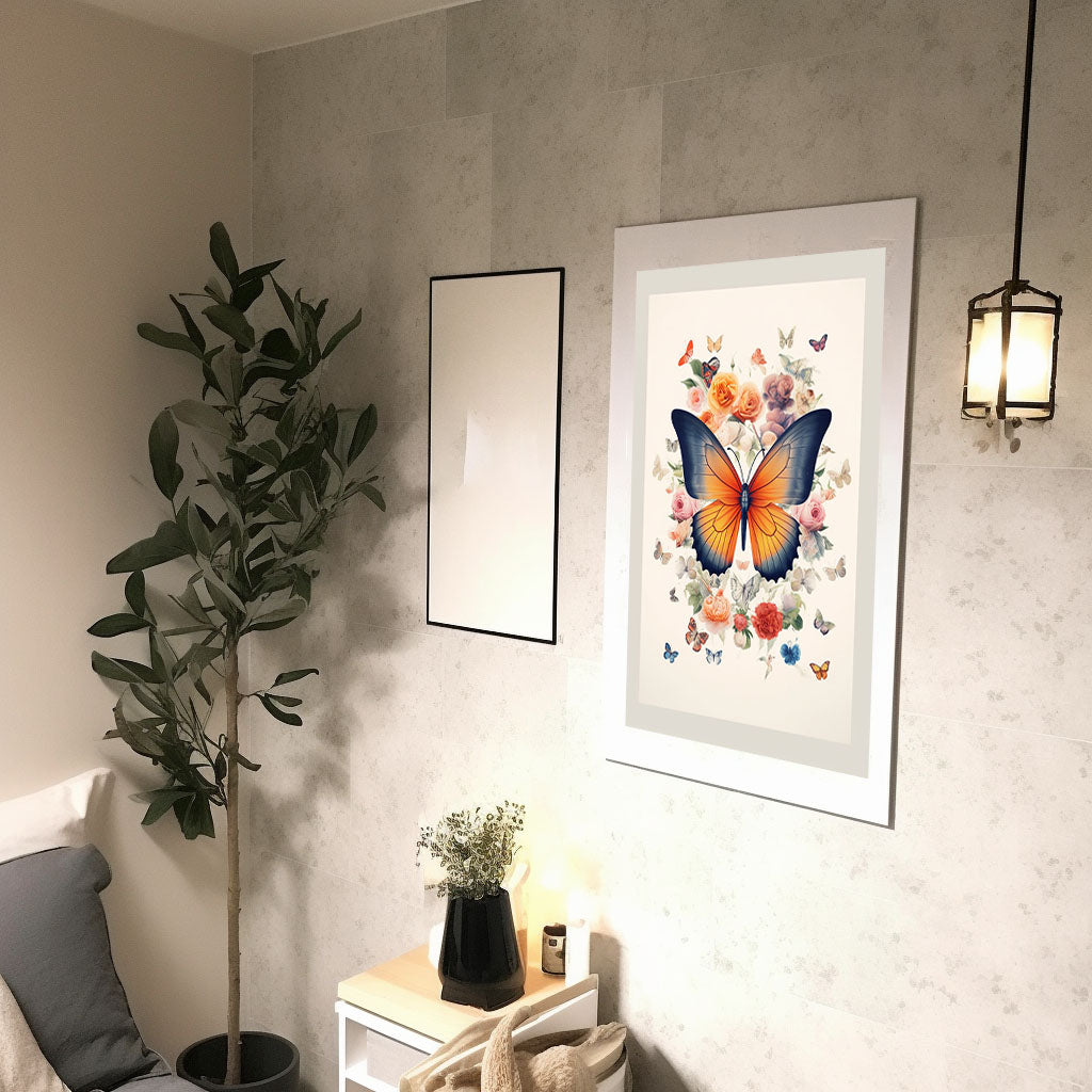 プリズム・バタフライ・ガーデンのアートポスター廊下配置イメージ