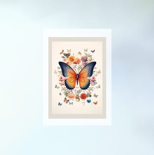 プリズム・バタフライ・ガーデンのアートポスター原画のみ設置イメージ