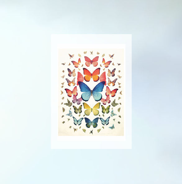 プリズム・バタフライ・ガーデンのアートポスター原画のみ設置イメージ