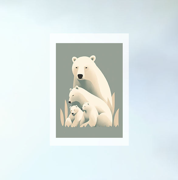 保護者であるマザーベアのアートポスター原画のみ設置イメージ