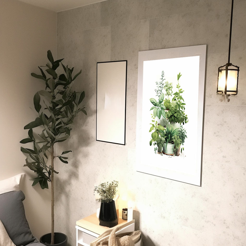 ラスティックハーブガーデンのアートポスター廊下配置イメージ