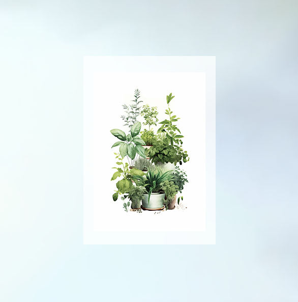 ラスティックハーブガーデンのアートポスター原画のみ設置イメージ