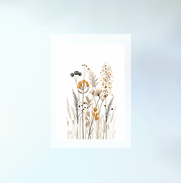 ラスティック・ワイルドフラワーのアートポスター原画のみ設置イメージ