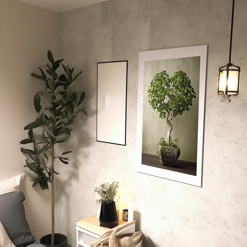 聖なるイチジクの木のアートポスター廊下配置イメージ