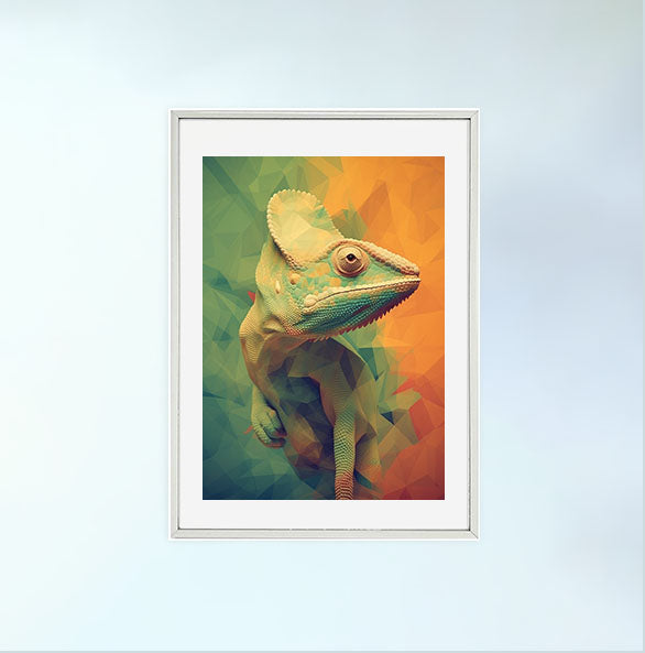 聖なるイチジクの木のアートポスター銀フレームあり