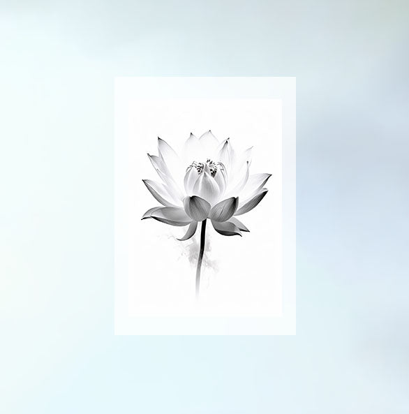 聖なる蓮のアートポスター原画のみ設置イメージ