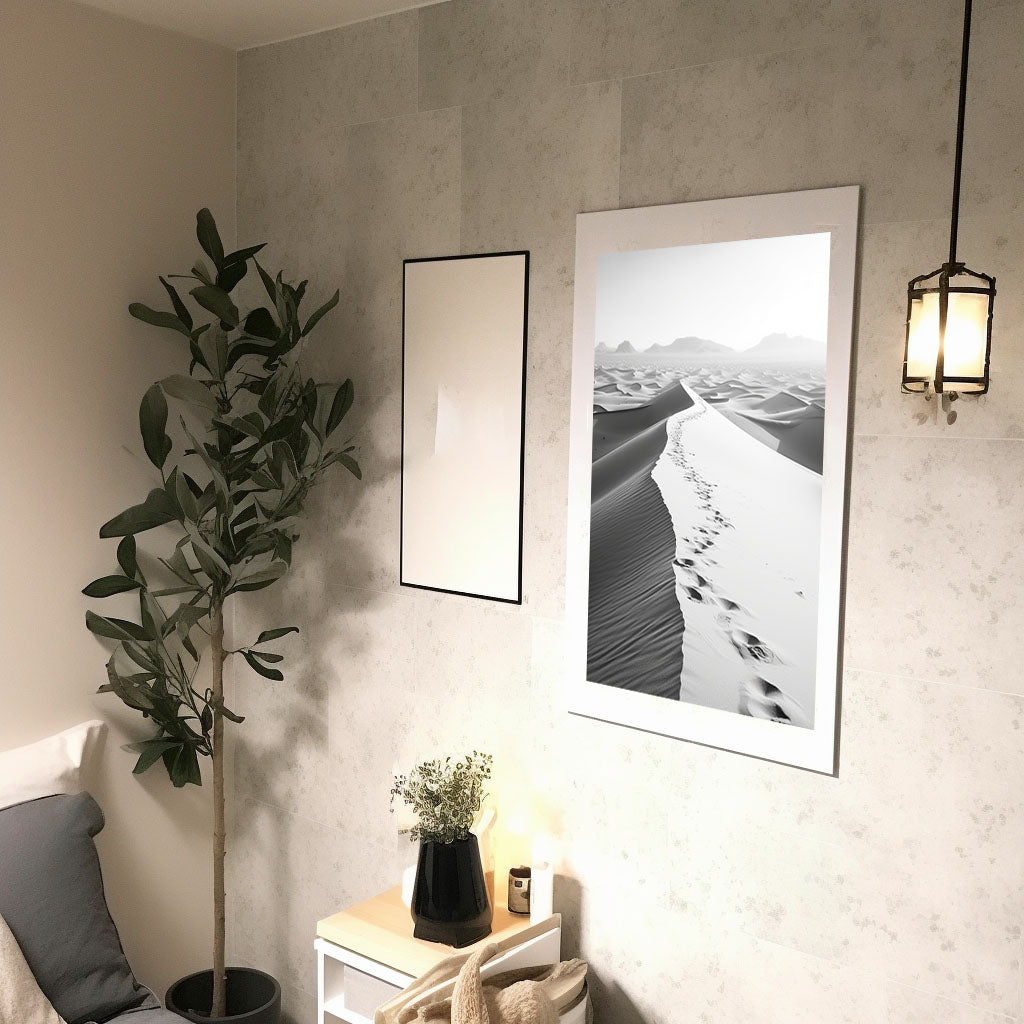 サハラ砂漠のアートポスター廊下配置イメージ