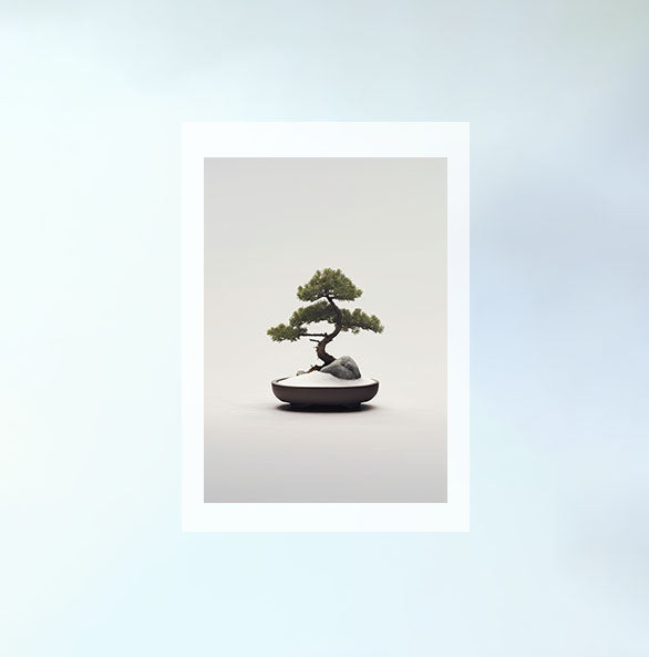 セレーネ盆栽のアートポスター原画のみ設置イメージ