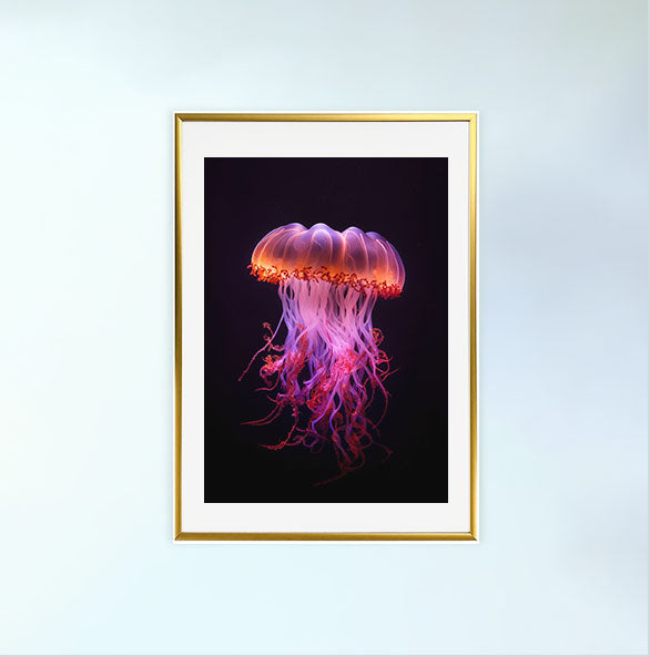 セレーネ・ジェリーフィッシュのアートポスター金フレームあり