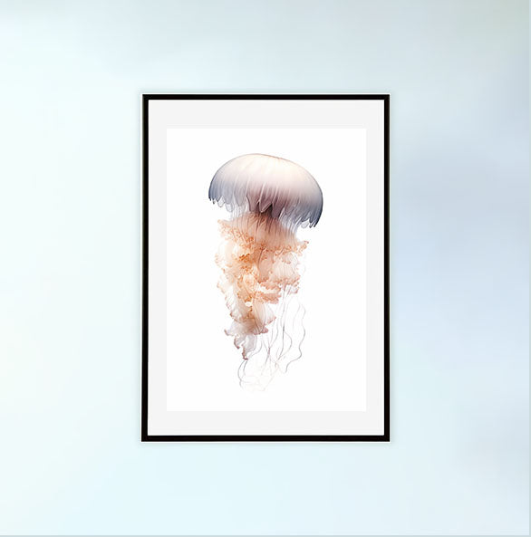 セレーネ・ジェリーフィッシュのアートポスター黒フレームあり