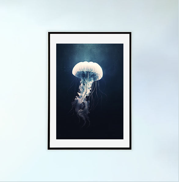 セレーネ・ジェリーフィッシュのアートポスター黒フレームあり