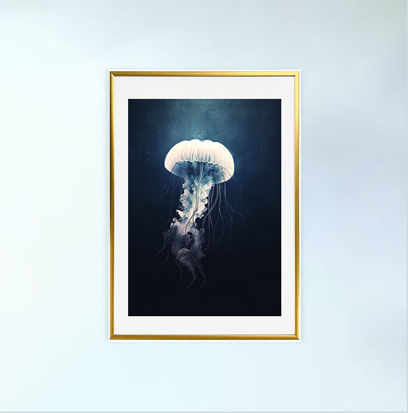 セレーネ・ジェリーフィッシュのアートポスター金フレームあり