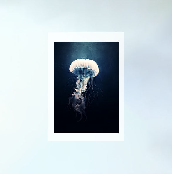 セレーネ・ジェリーフィッシュのアートポスター原画のみ設置イメージ
