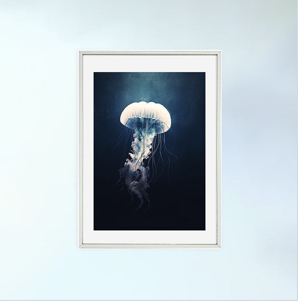 セレーネ・ジェリーフィッシュのアートポスター銀フレームあり
