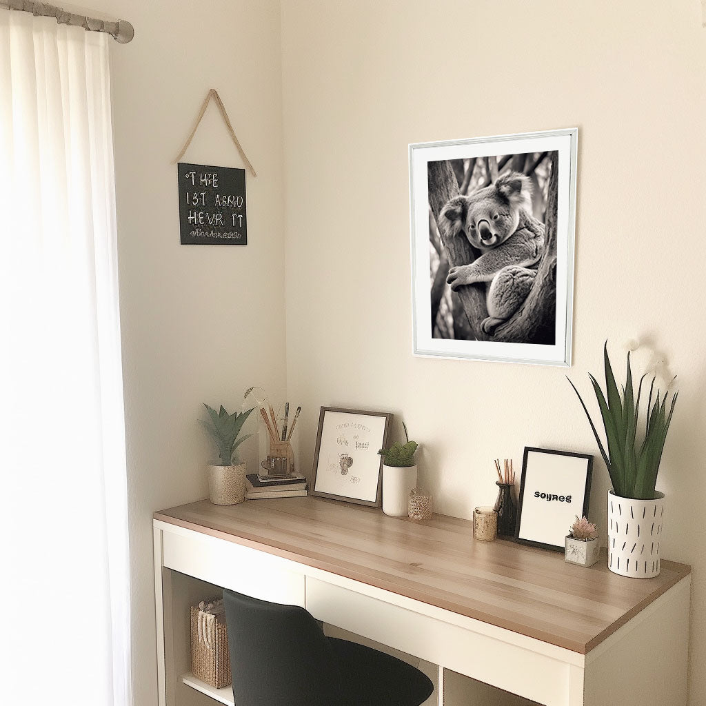 セレーネコアラズのアートポスター机配置イメージ