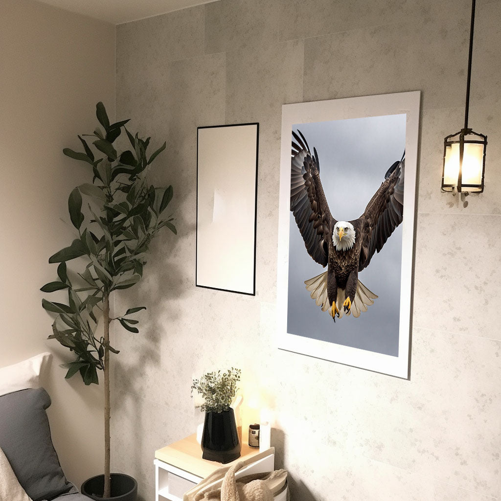 ソアリングイーグルのアートポスター廊下配置イメージ