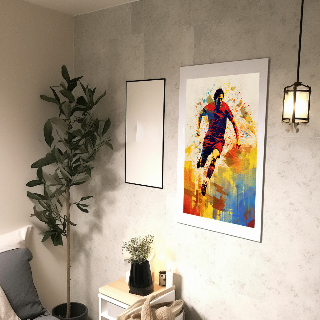 スポーツのアクションショットのアートポスター廊下配置イメージ