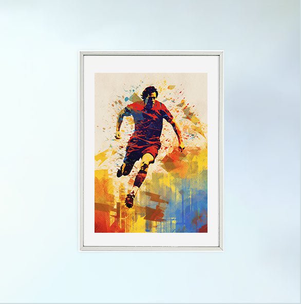 スポーツのアクションショットのアートポスター銀フレームあり