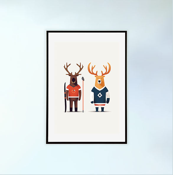 スポーツのアクションショットのアートポスター黒フレームあり