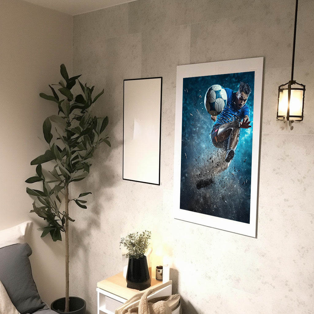 スポーツのアクションショットのアートポスター廊下配置イメージ