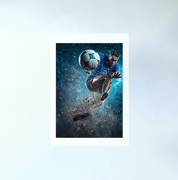 スポーツのアクションショットのアートポスター原画のみ設置イメージ