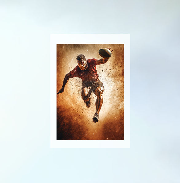 スポーツのアクションショットのアートポスター原画のみ設置イメージ